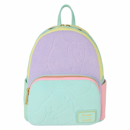 Loungefly SDCC Limited Edition Hello Kitty & Friends Color Block Terry Cloth Mini Backpack