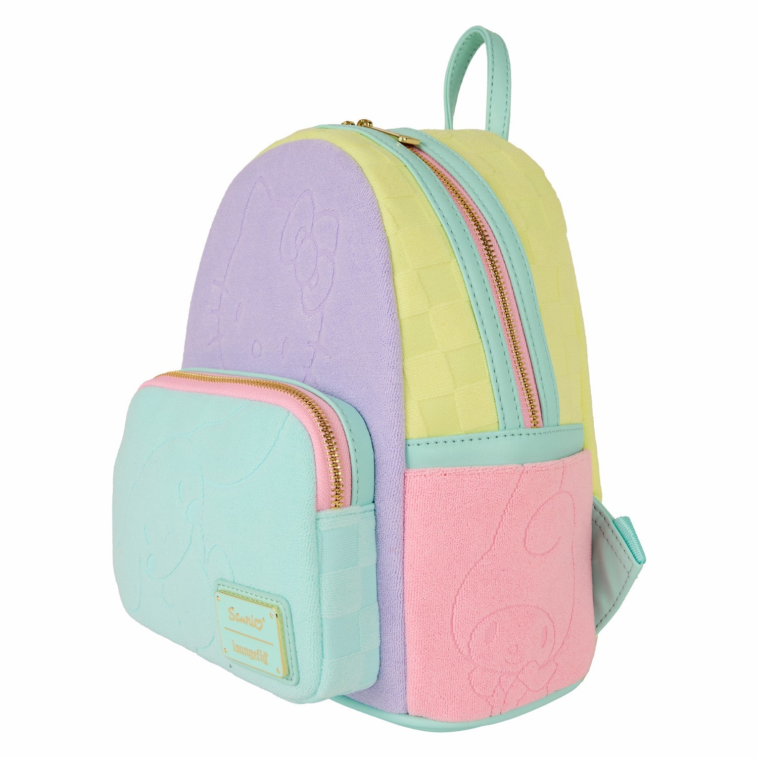 Loungefly SDCC Limited Edition Hello Kitty & Friends Color Block Terry Cloth Mini Backpack