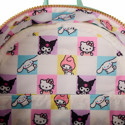 Loungefly SDCC Limited Edition Hello Kitty & Friends Color Block Terry Cloth Mini Backpack