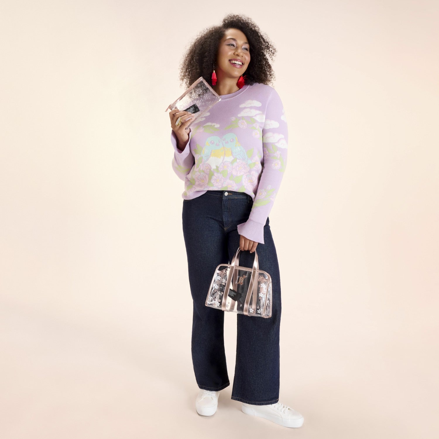 Loungefly Loungefly Clear Floral Crossbody Bag with Coin Bag