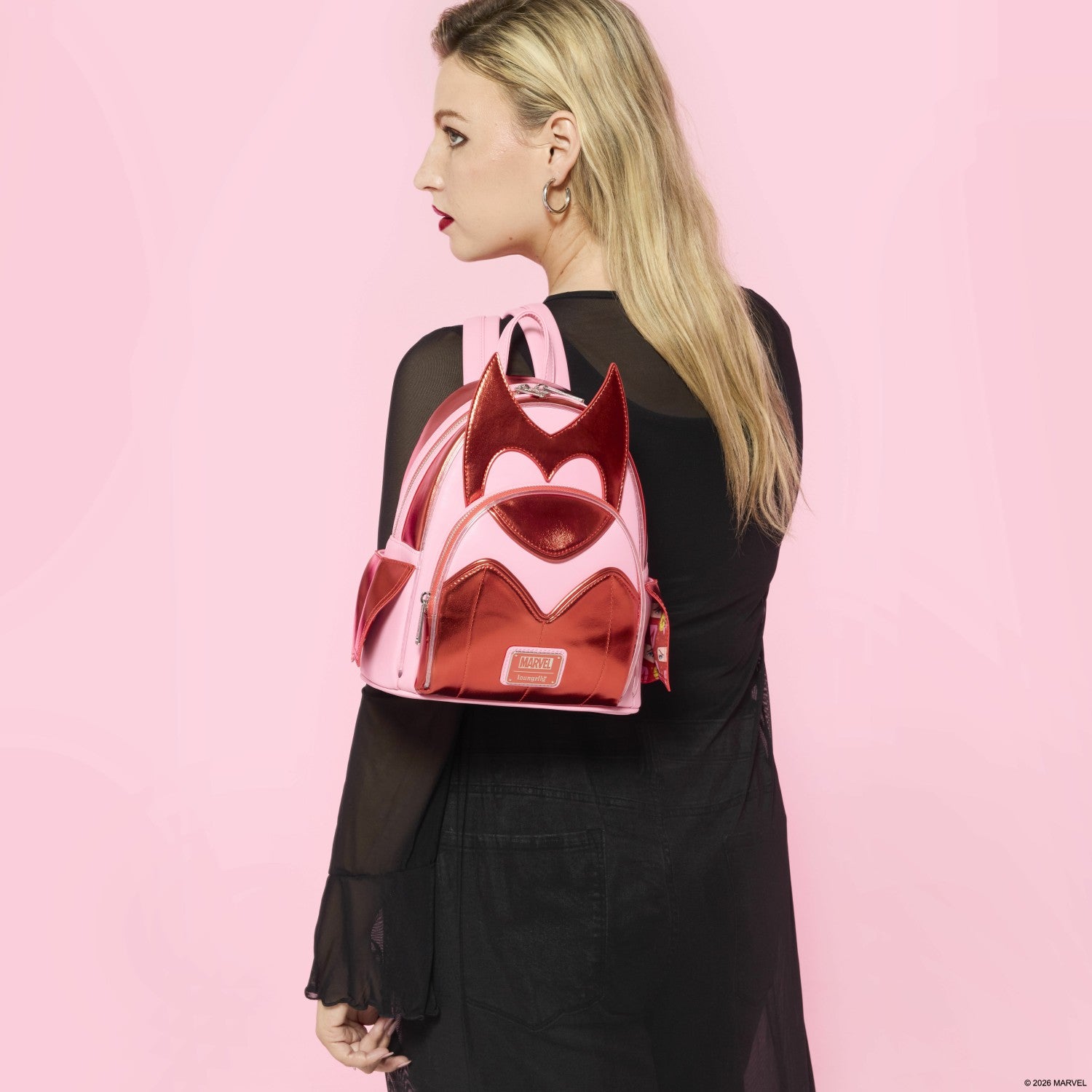 Loungefly Scarlet Witch Wanda Cosplay Light-Up Mini Backpack