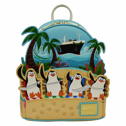Loungefly Madagascar Exclusive Penguins Beach Mini Backpack