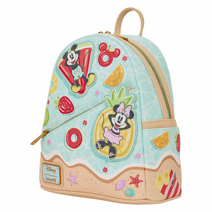 Loungefly Mickey & Minnie Beach Fun Mini Backpack