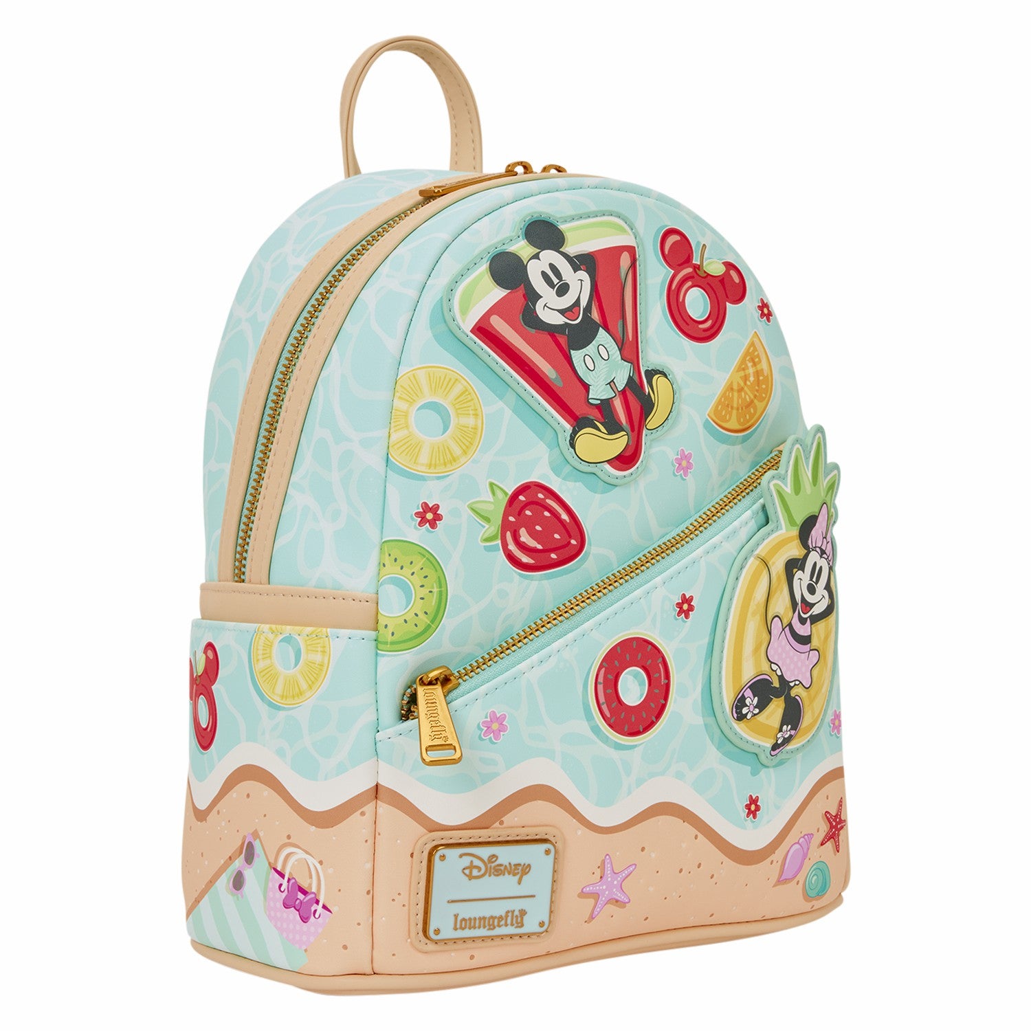 Loungefly Mickey & Minnie Beach Fun Mini Backpack