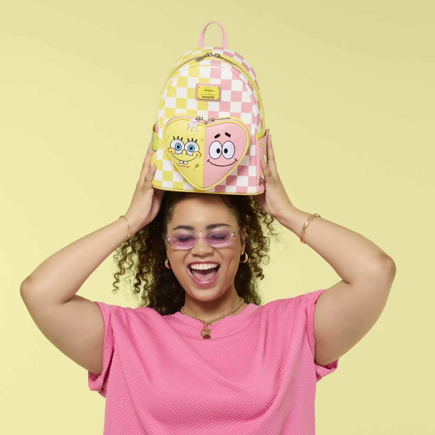 Loungefly SpongeBob SquarePants & Patrick Star Checkered Mini Backpack