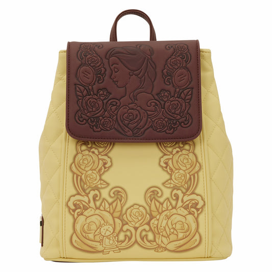 Loungefly Beauty and the Beast Exclusive Princess Belle Quilted Bucket Mini Backpack