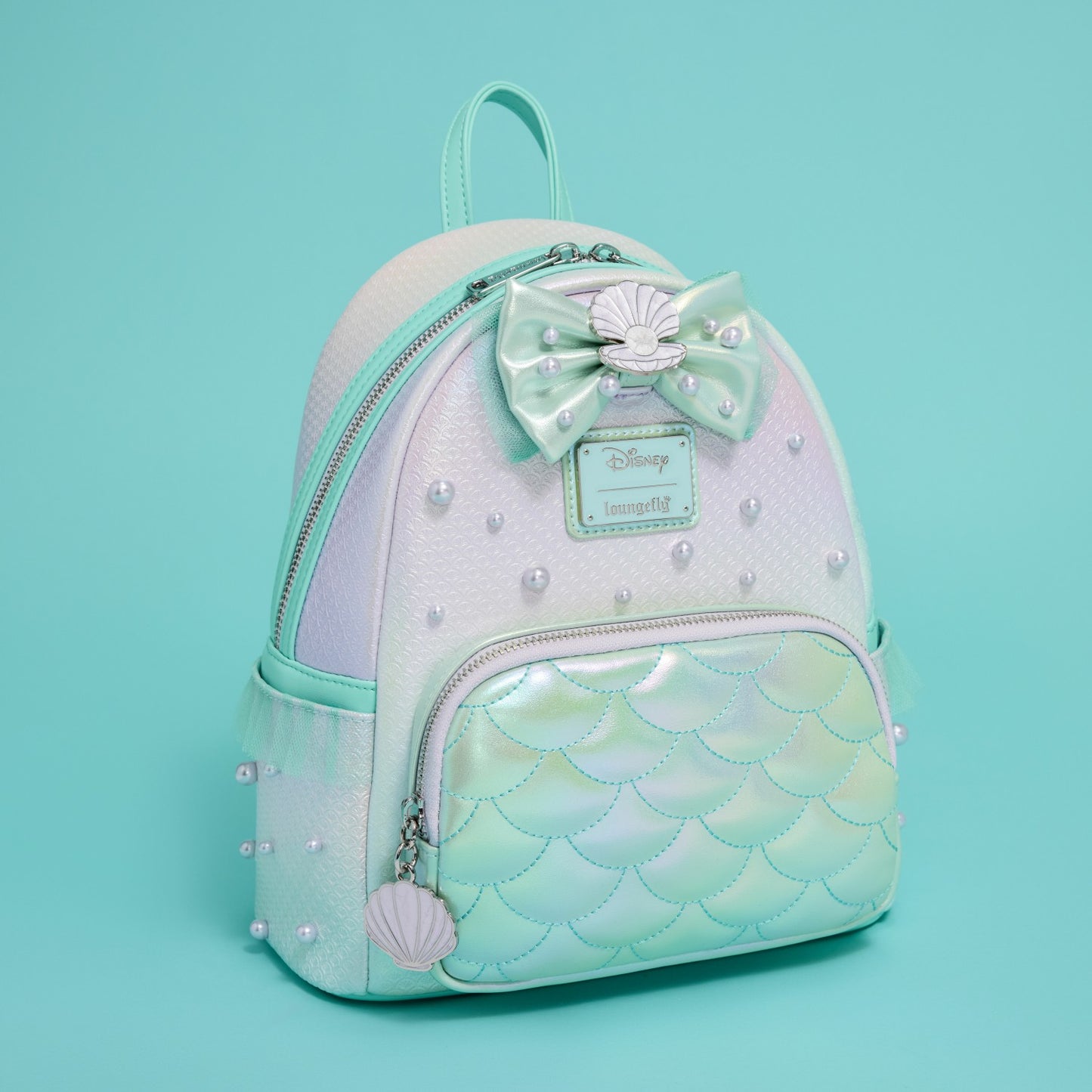 Loungefly The Little Mermaid Iridescent Pearl Mini Backpack