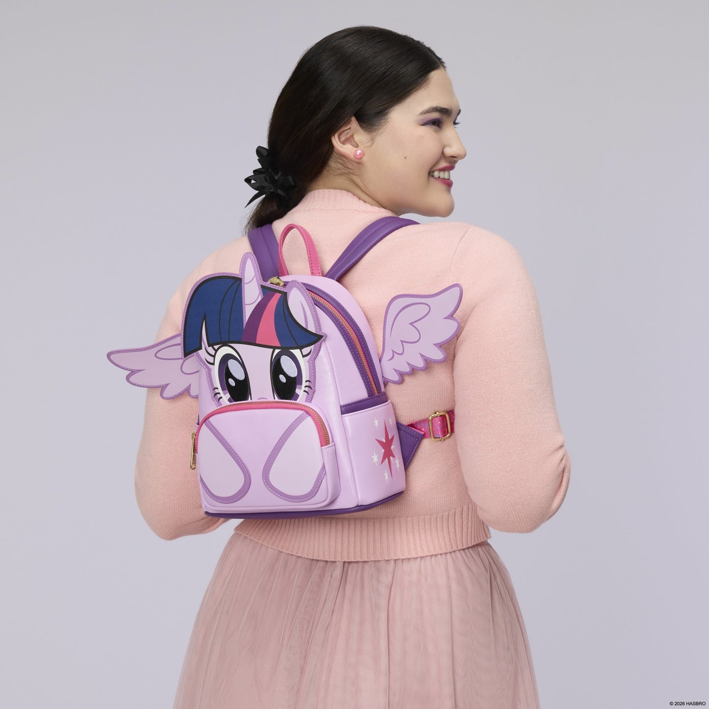Loungefly My Little Pony Twilight Sparkle Cosplay Glitter Mini Backpack