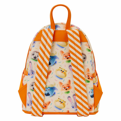 Loungefly Zootopia 2 Nick Wilde Cotton Candy Cosplay All-Over Print Mini Backpack