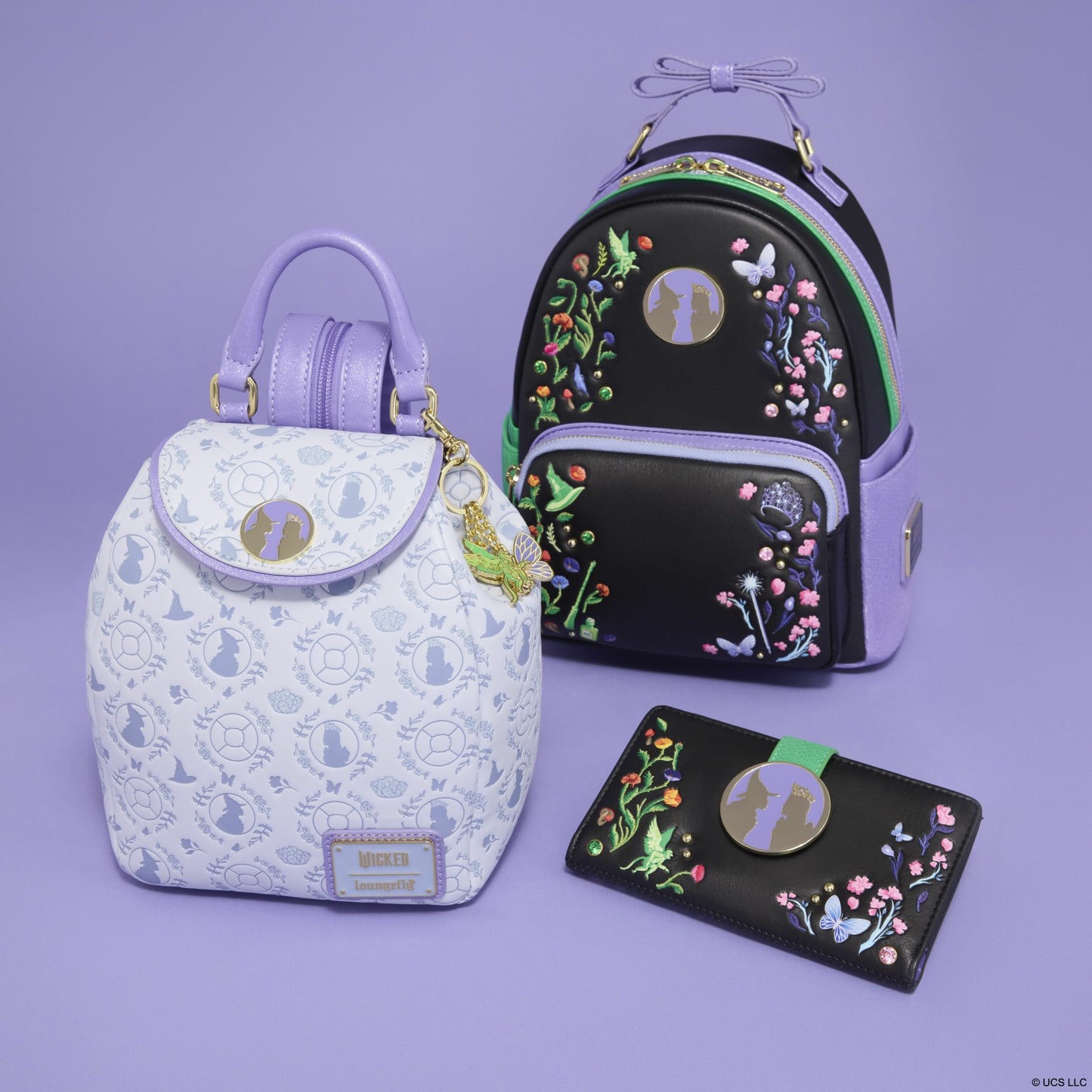 Loungefly Wicked Glinda & Elphaba Floral & Lace Mini Backpack