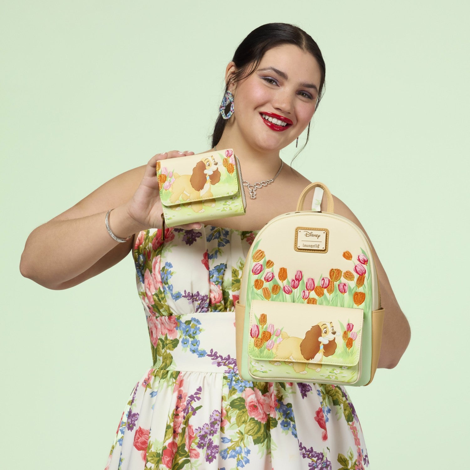 Loungefly Lady and the Tramp Pastel Tulip Mini Backpack