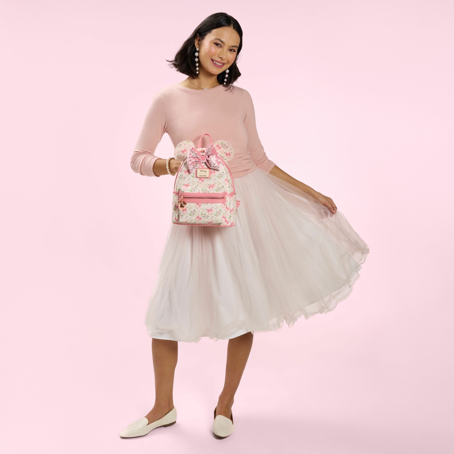 Loungefly Minnie Mouse Floral All-Over Print Mini Backpack