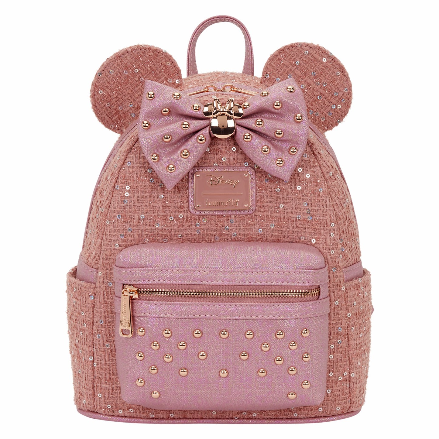 Loungefly Minnie Mouse Exclusive Glitter Tweed Mini Backpack