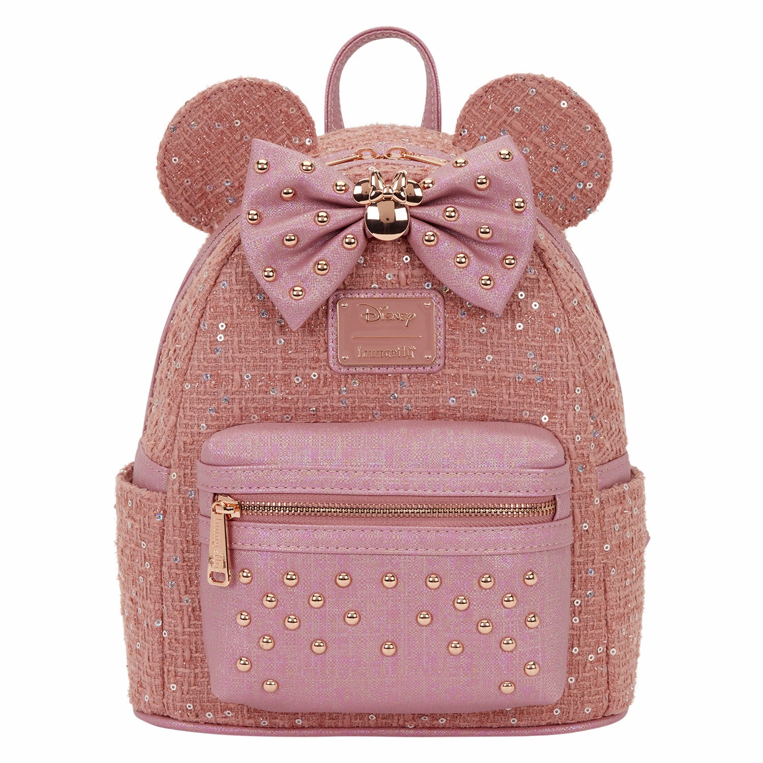 Loungefly Minnie Mouse Exclusive Glitter Tweed Mini Backpack