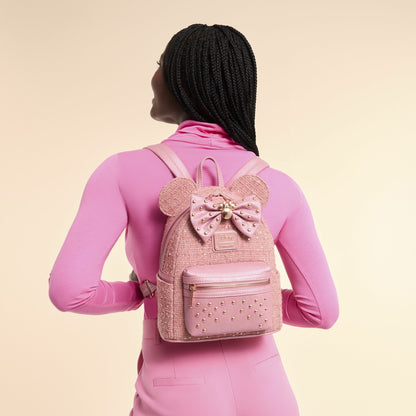 Loungefly Minnie Mouse Exclusive Glitter Tweed Mini Backpack