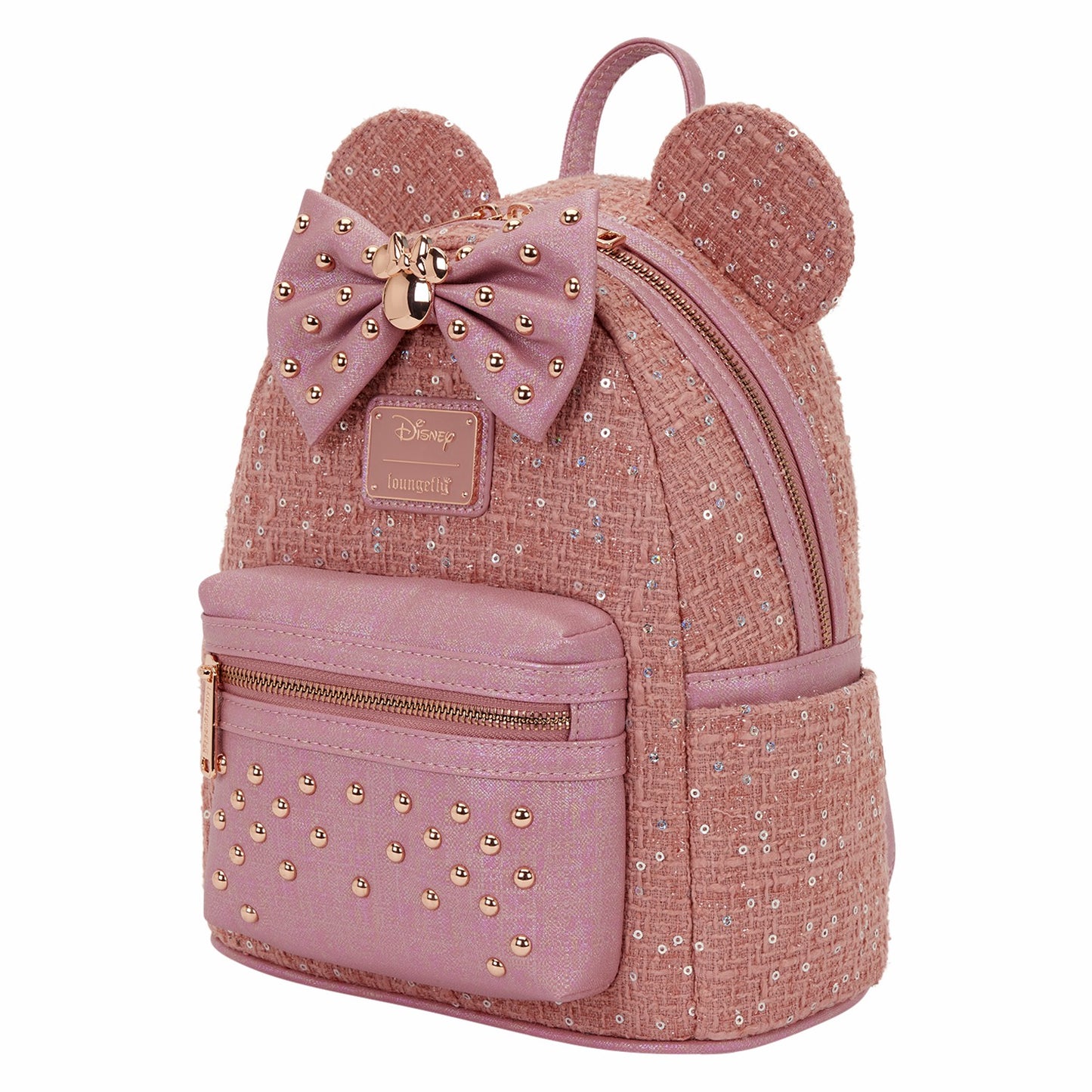 Loungefly Minnie Mouse Exclusive Glitter Tweed Mini Backpack