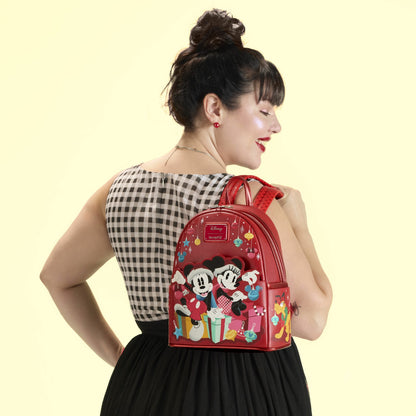 Loungefly Mickey & Friends Exclusive Holiday Ornaments Mini Backpack