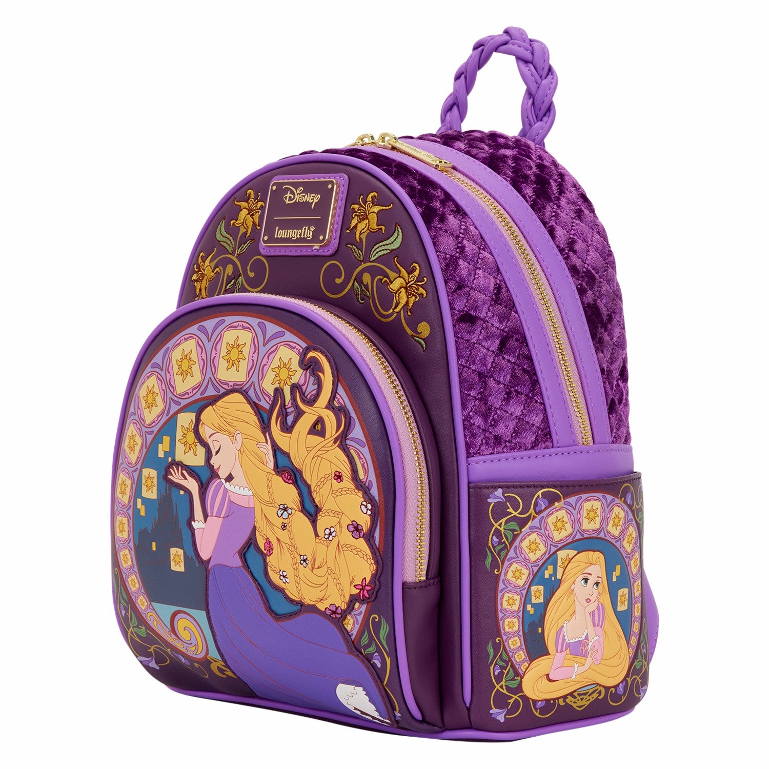 Loungefly Tangled Rapunzel Exclusive Lanterns Quilted Mini Backpack