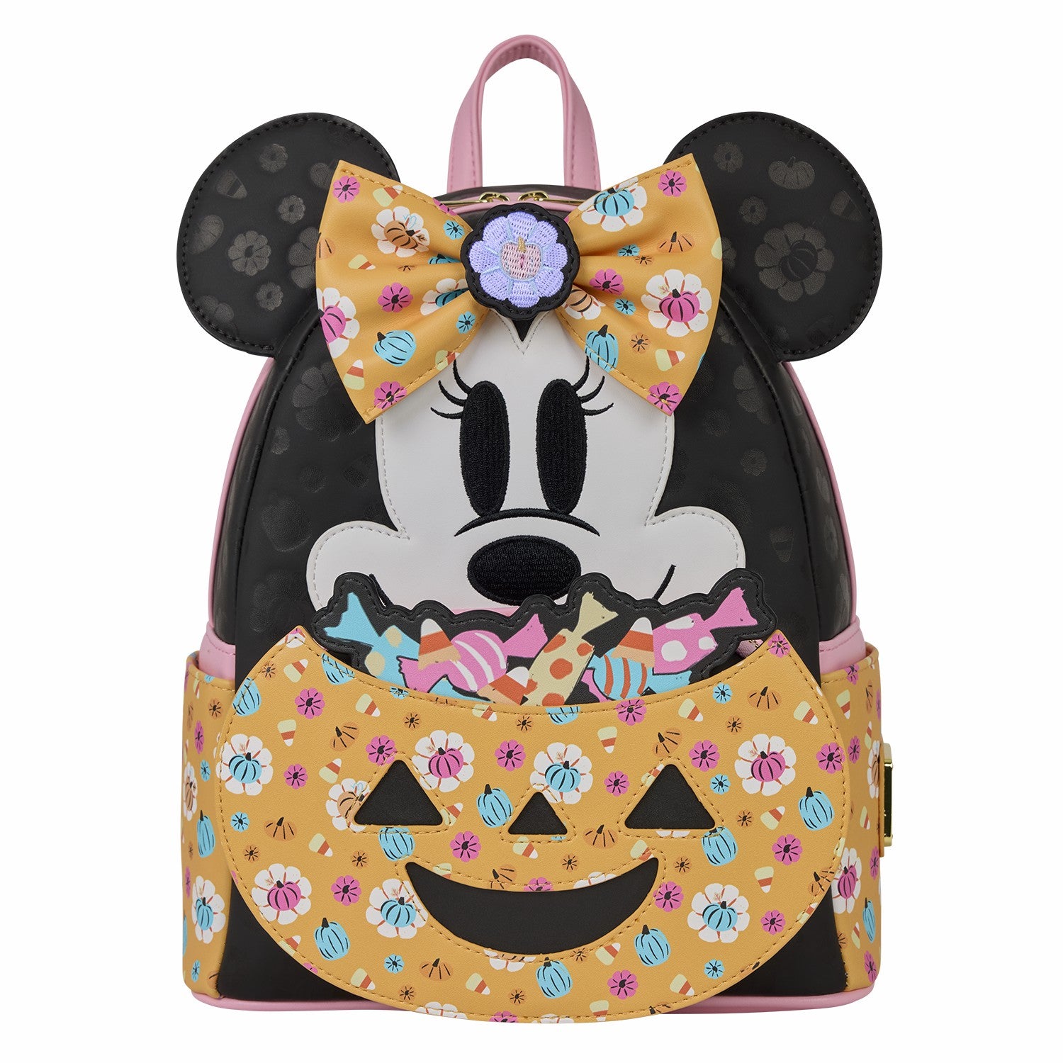 Loungefly Minnie Mouse Cosplay Floral Pumpkin Glow Mini Backpack