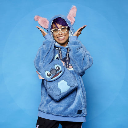 Loungefly Stitch Plush Sherpa Cosplay Mini Backpack