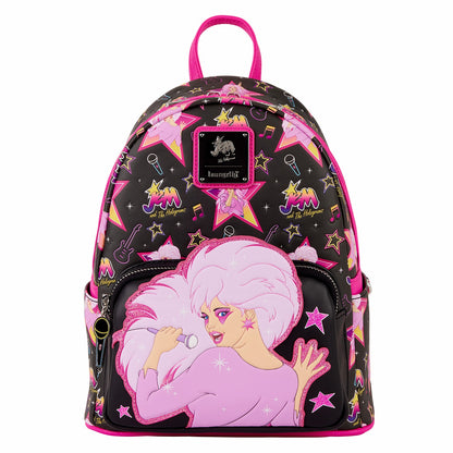Loungefly Jem and the Holograms Glitter All-Over Print Mini Backpack