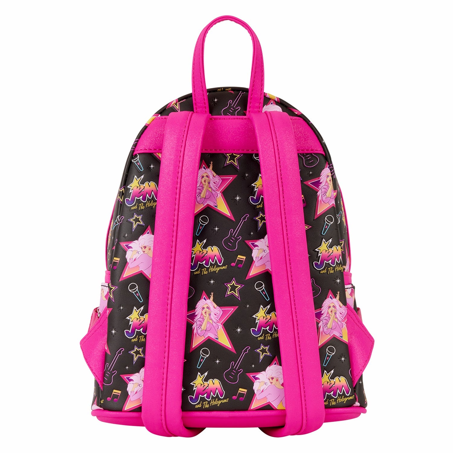 Loungefly Jem and the Holograms Glitter All-Over Print Mini Backpack