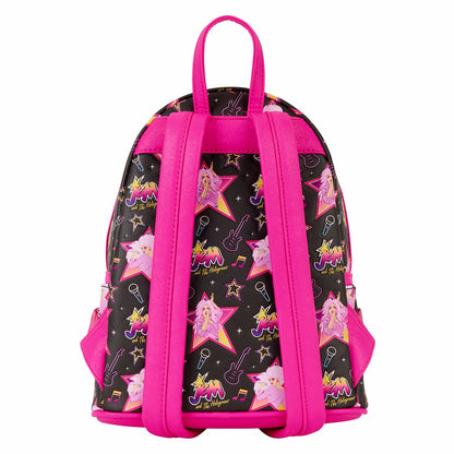 Loungefly Jem and the Holograms Glitter All-Over Print Mini Backpack