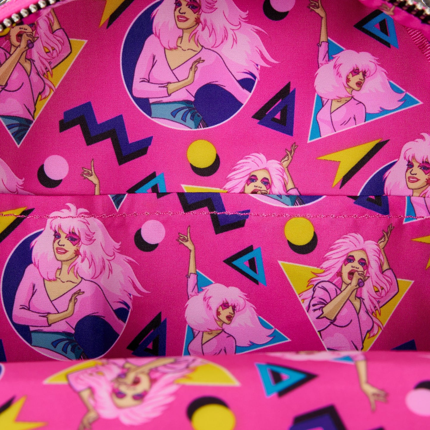 Loungefly Jem and the Holograms Glitter All-Over Print Mini Backpack