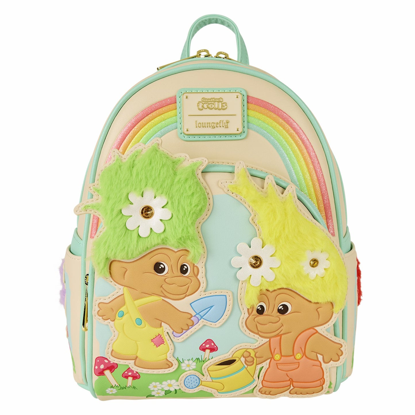 Loungefly Classic Good Luck Trolls Plush Glitter Mini Backpack