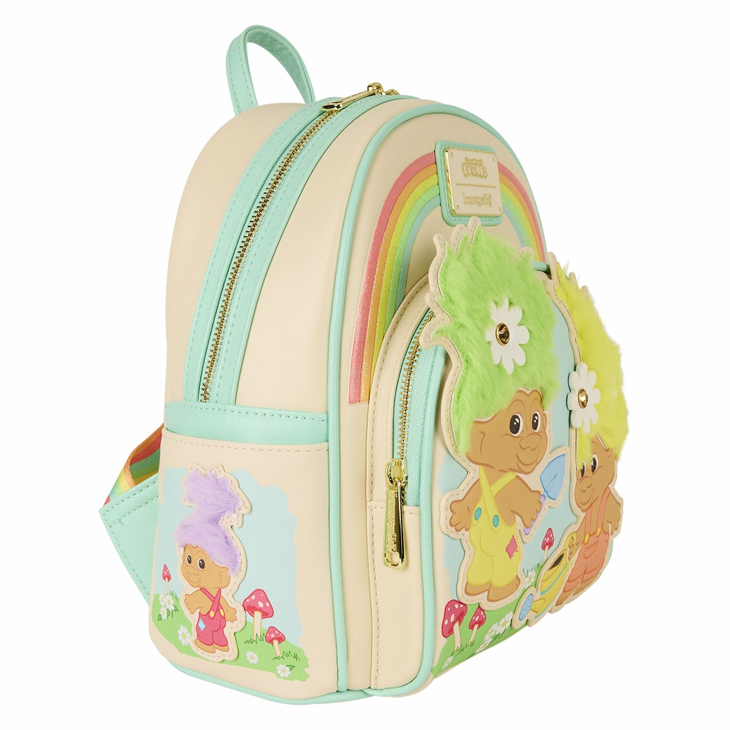 Loungefly Classic Good Luck Trolls Plush Glitter Mini Backpack