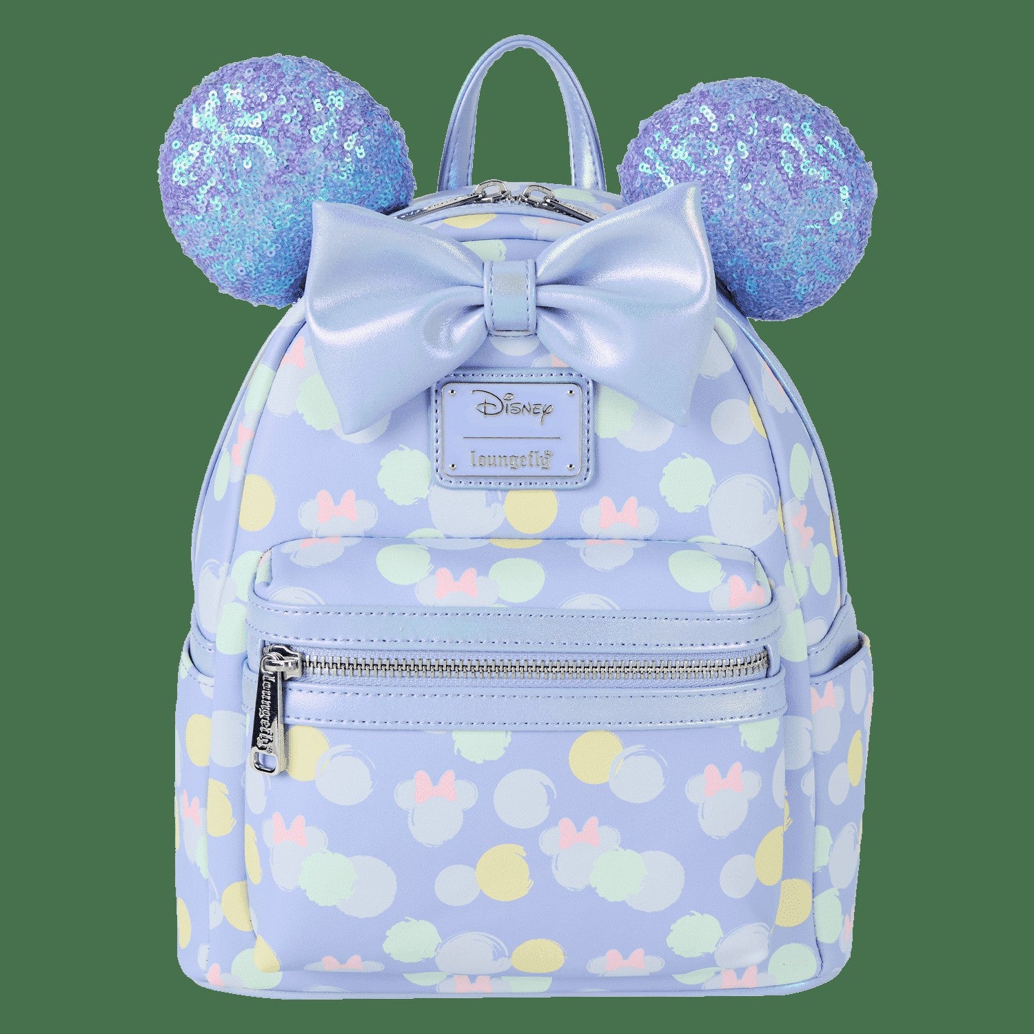 Loungefly Minnie Mouse Exclusive Iridescent All-Over Print Sequin Ear Mini Backpack