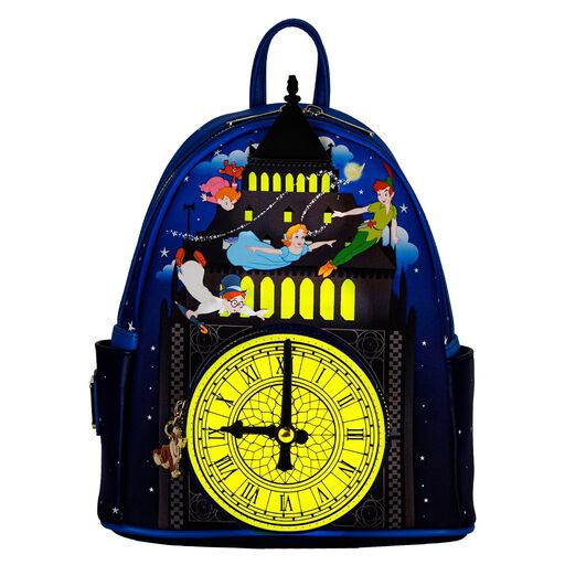 Loungefly Peter Pan Clock Glow in the Dark Mini Backpack