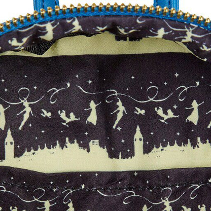 Loungefly Peter Pan Clock Glow in the Dark Mini Backpack