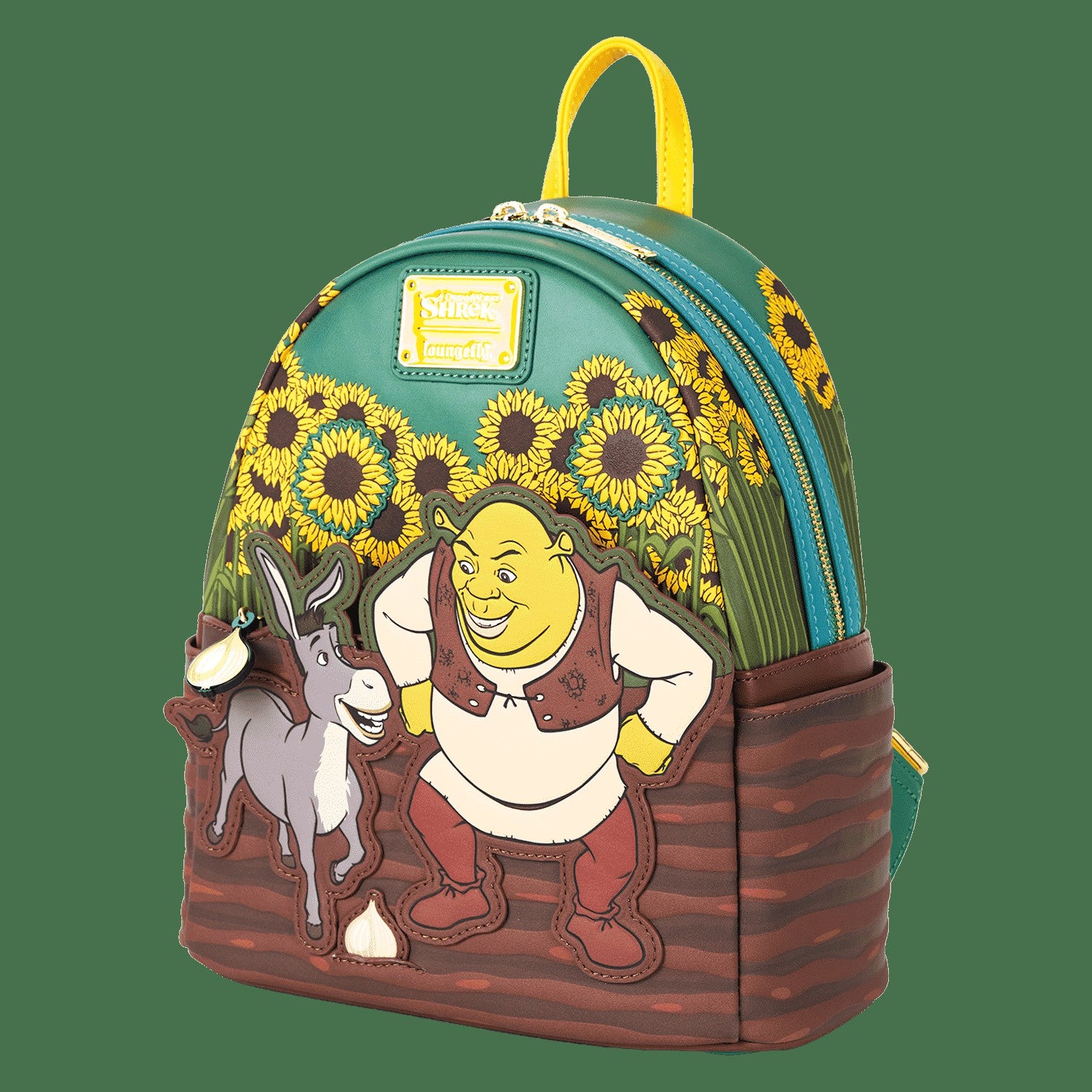 Loungefly Shrek & Donkey Sunflower Field Mini Backpack