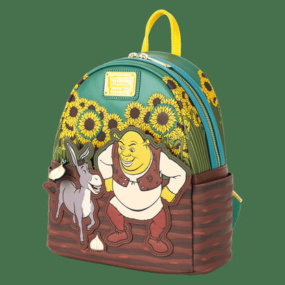 Loungefly Shrek & Donkey Sunflower Field Mini Backpack