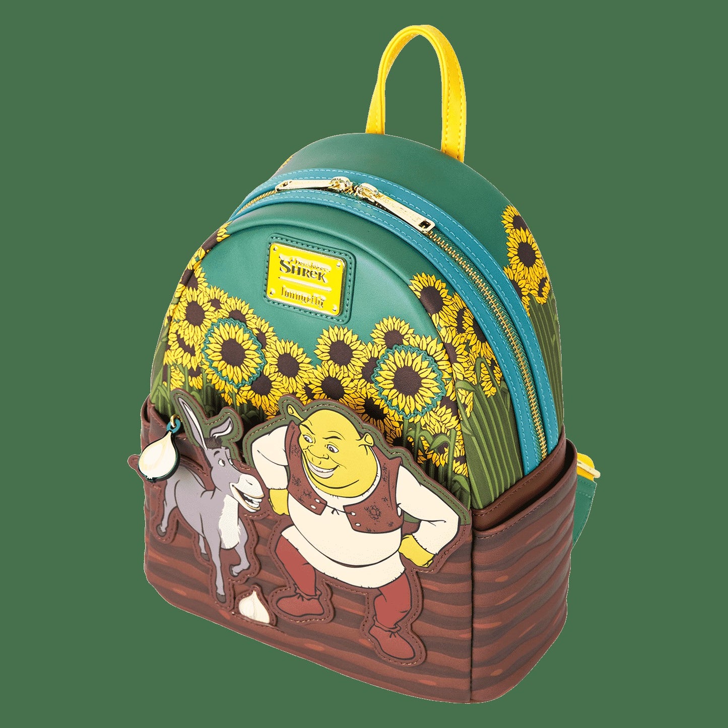 Loungefly Shrek & Donkey Sunflower Field Mini Backpack
