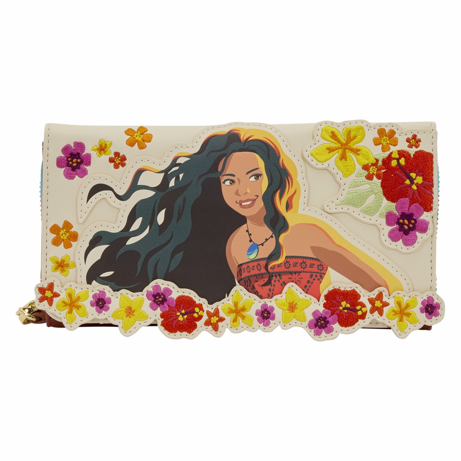 Loungefly Moana Live Action Floral Wristlet Wallet