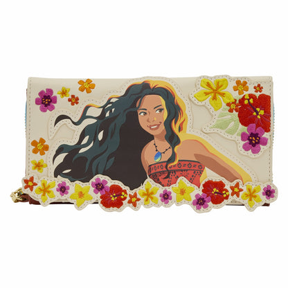 Loungefly Moana Live Action Floral Wristlet Wallet