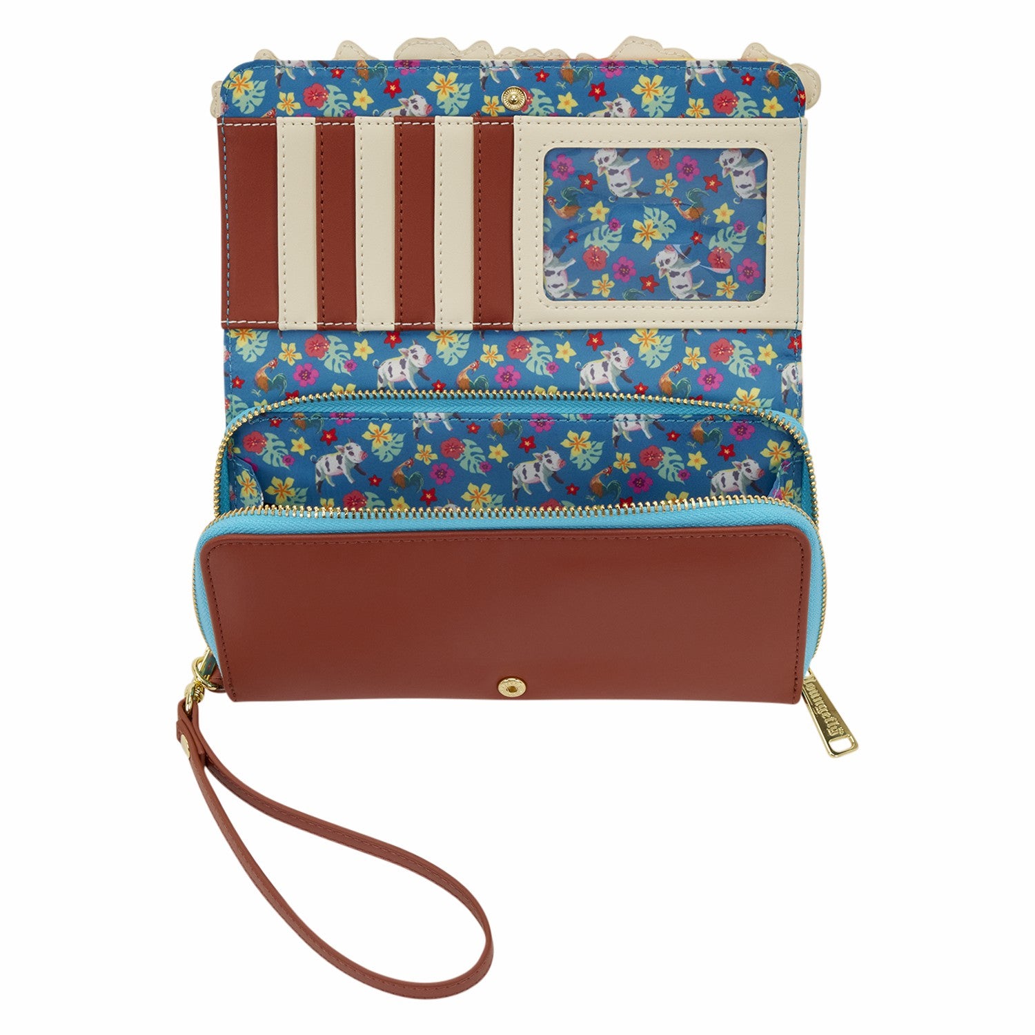 Loungefly Moana Live Action Floral Wristlet Wallet