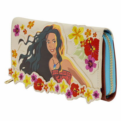 Loungefly Moana Live Action Floral Wristlet Wallet