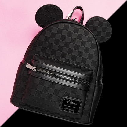 Loungefly Mickey Mouse Checkered Texture Mini Backpack