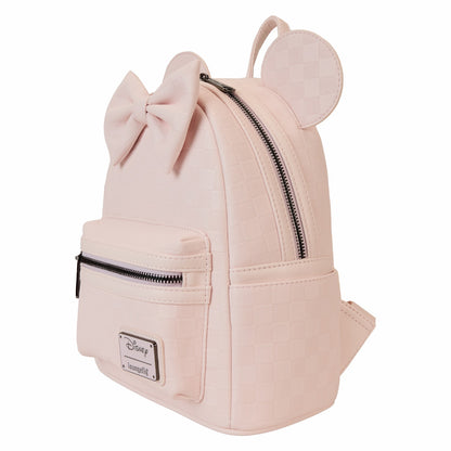 Loungefly Minnie Mouse Checkered Texture Mini Backpack