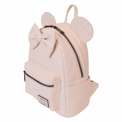 Loungefly Minnie Mouse Checkered Texture Mini Backpack