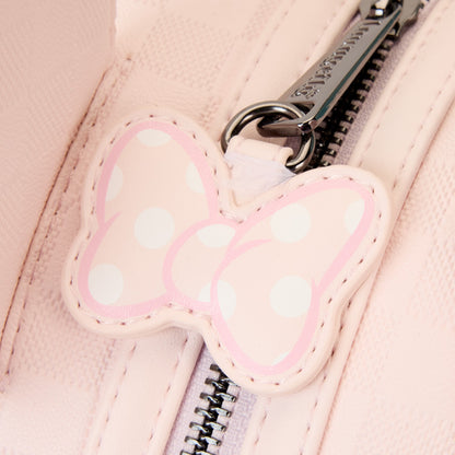 Loungefly Minnie Mouse Checkered Texture Mini Backpack