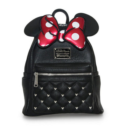 Loungefly Minnie Mouse Classic Bow Quilted Texture Ear Mini Backpack