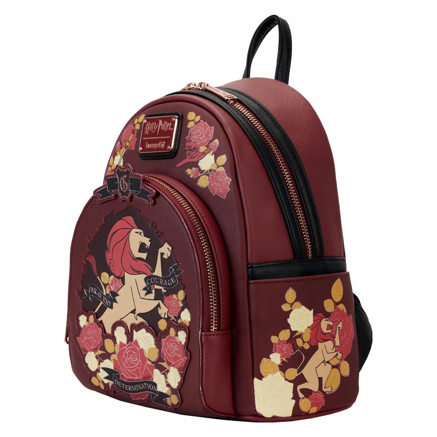 Loungefly Harry Potter Gryffindor House Floral Tattoo Mini Backpack