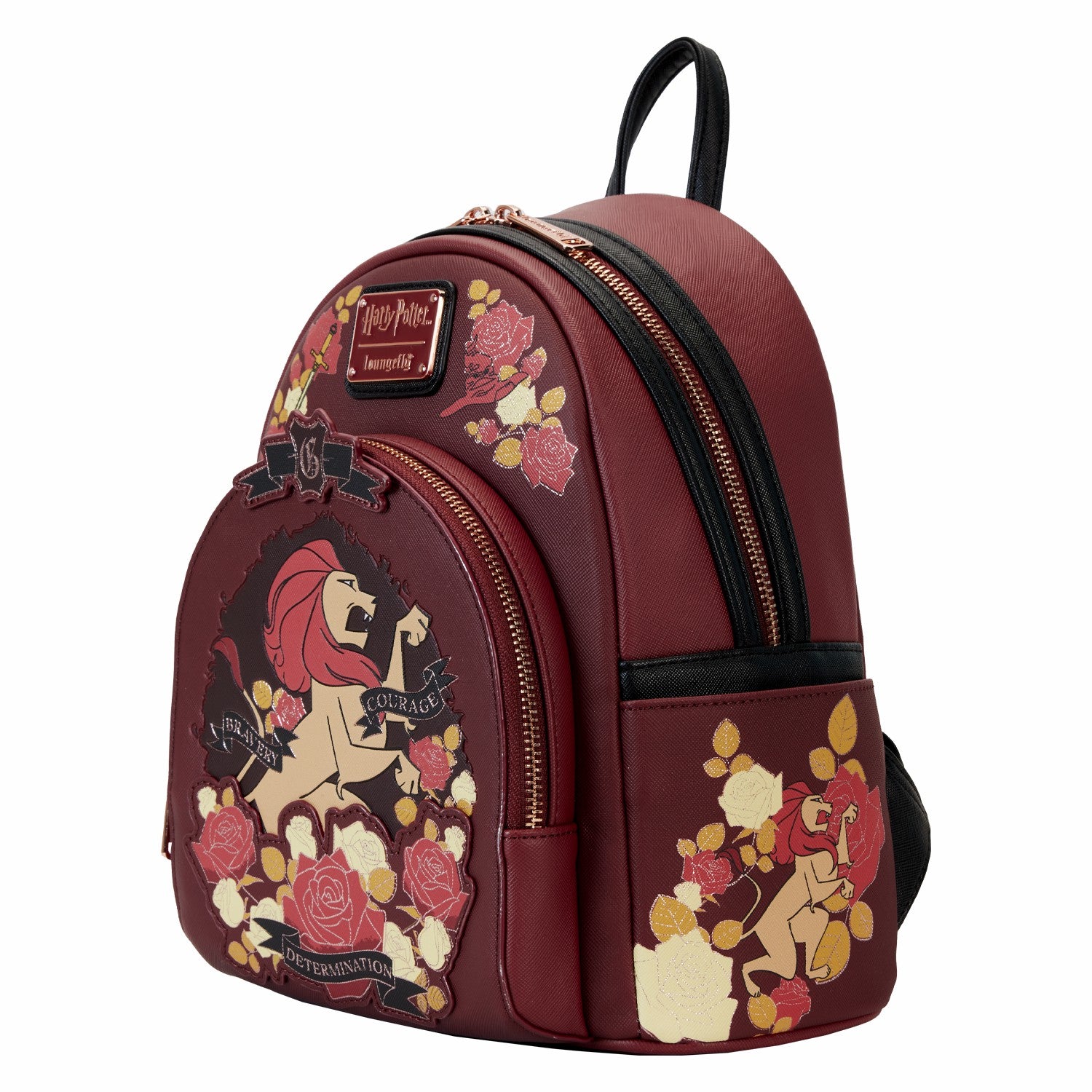 Loungefly Harry Potter Gryffindor House Floral Tattoo Mini Backpack