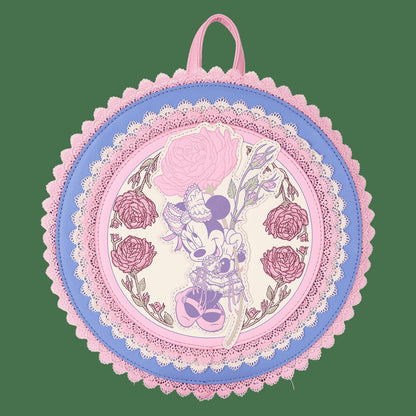 Loungefly Minnie Mouse Floral and Lace Mini Backpack