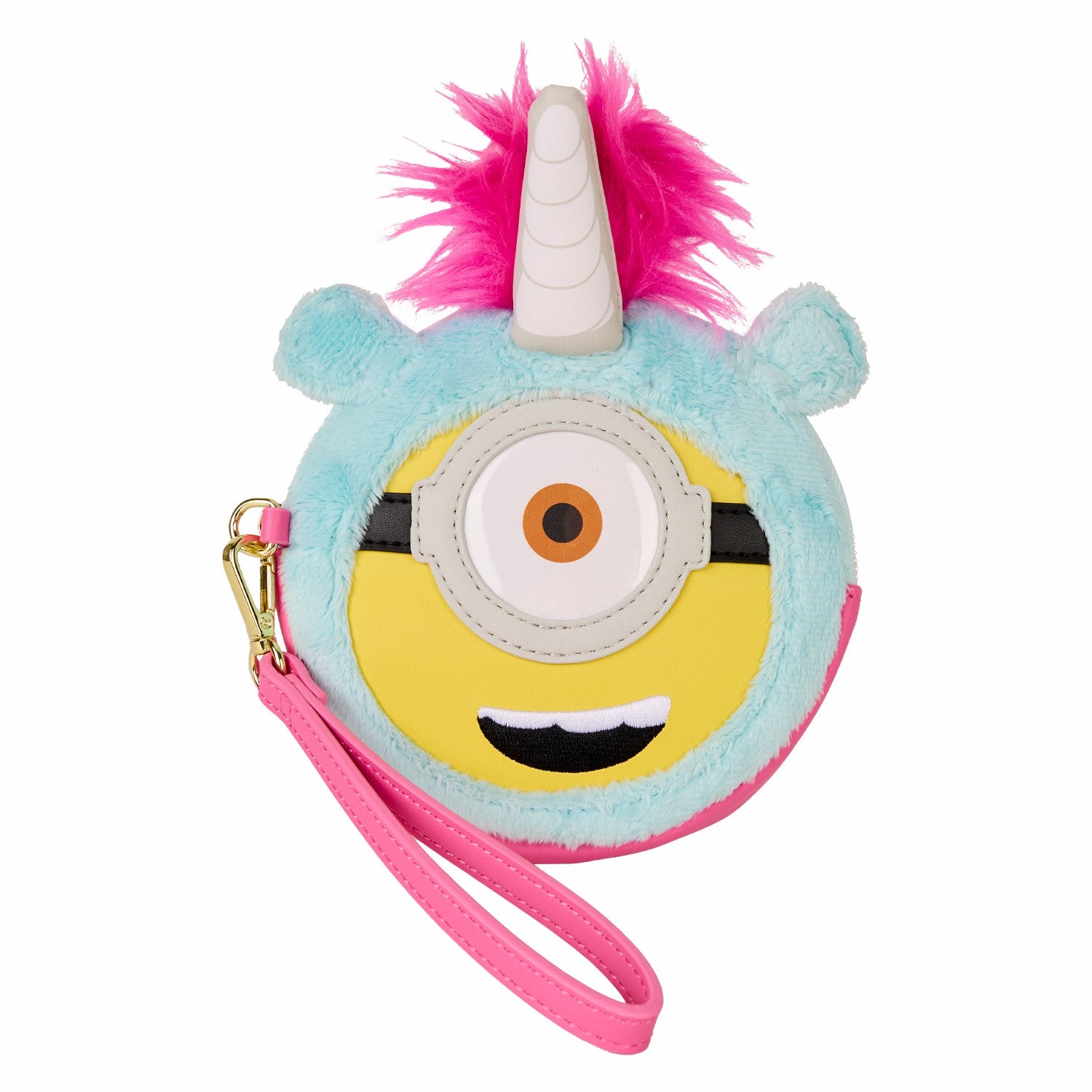 Loungefly Minions Fluffy Unicorn Exclusive Costume Plush Wristlet Wallet