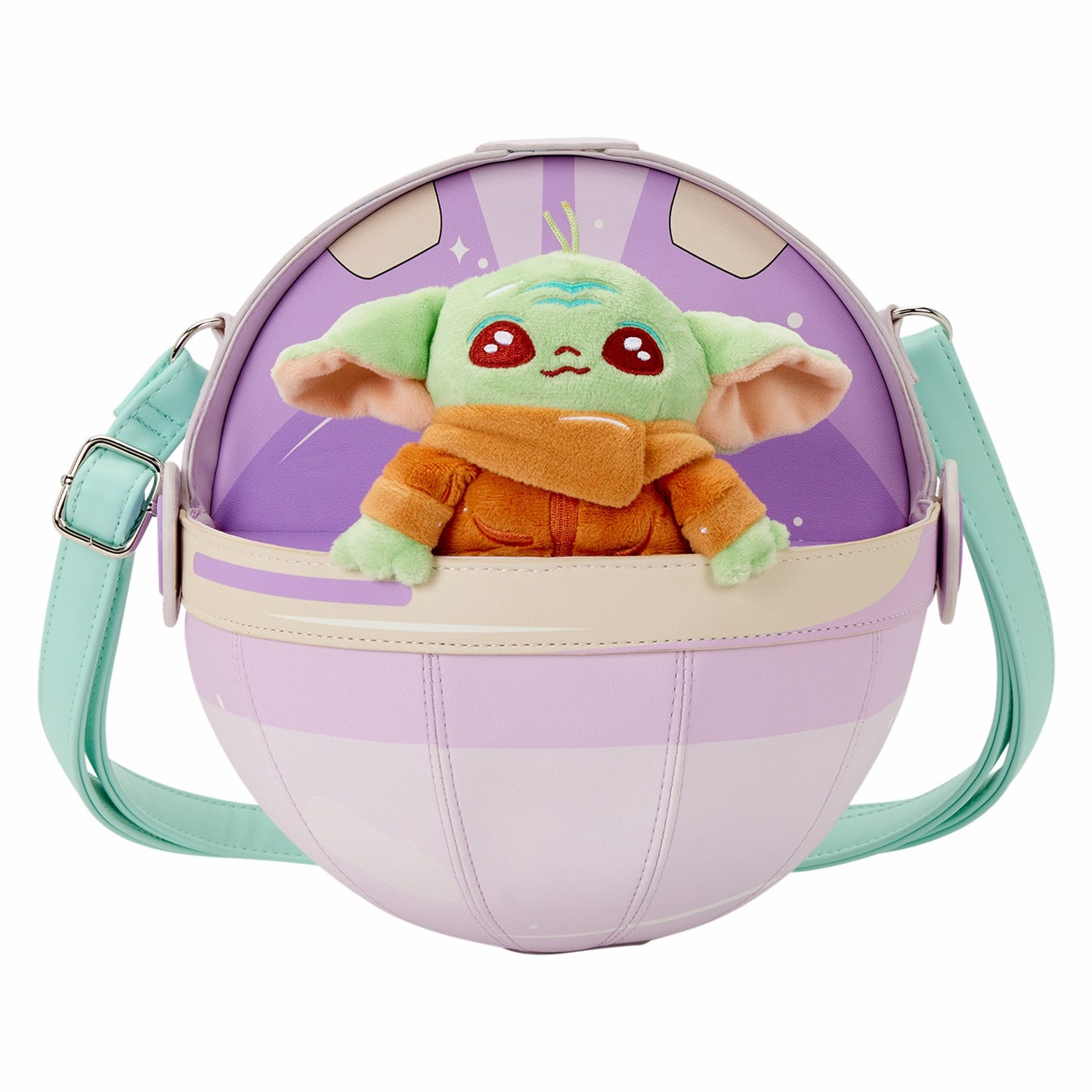 Loungefly The Mandalorian Grogu Figural Pod Plush Crossbody Bag